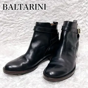 BALTARINI 스페인산 천연 가죽 가죽 벨트 숏부츠 블랙