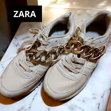 [ 신상 ] ZARA 스니커즈 청키 체인 스니커즈 25.5cm