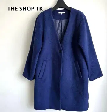 THE SHOP TK 블루 계열 체스터 코트 여성용 M 사이즈