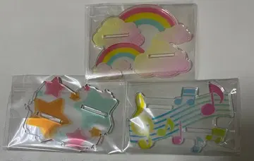 아크릴 스탠드 받침대 무지개 별 음표