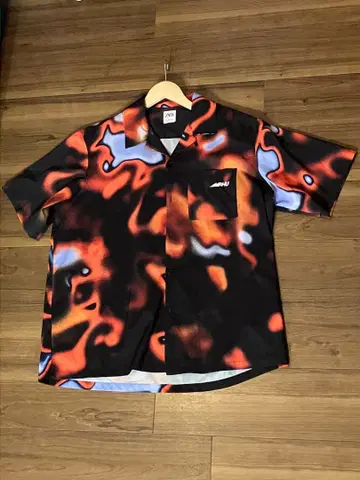 ZARA 자라 RHUGI 루이지 콜라보 반팔 오픈 카라 셔츠 L