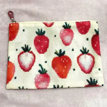 페이러 스트로베리 도트 메쉬 파우치