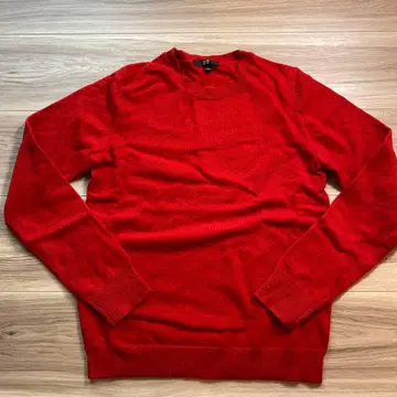 [ 유니클로 ] 캐시미어 쿨넥 스웨터 빨간색