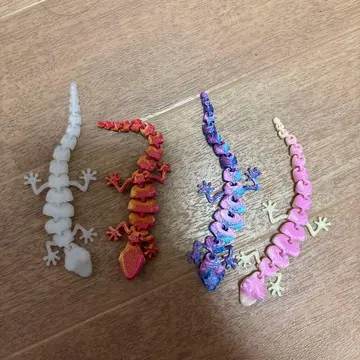 컬러풀 도마뱀 피규어 세트