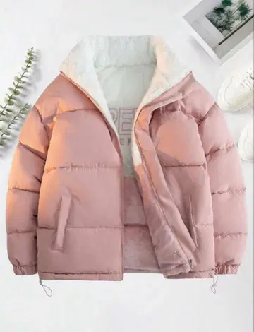 핑크 다운 자켓