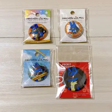 포켓몬 POKEMON with YOU 루카리오 캔뱃지 4개 세트