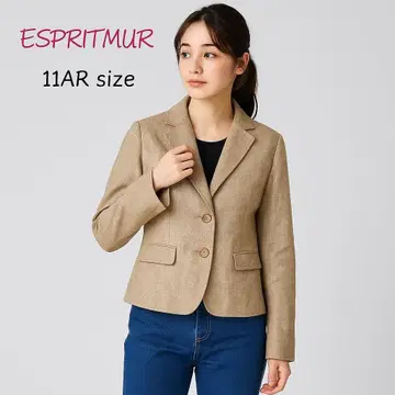 ESPRITMUR 테일러드 자켓 베이지 라메 L 오프컬