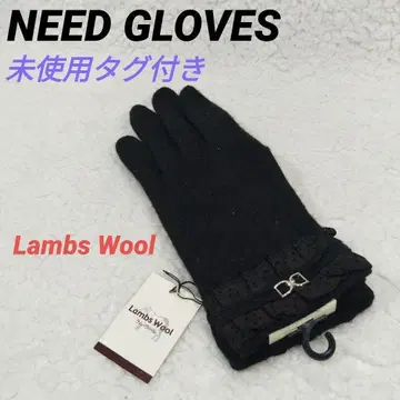 미사용 택 포함 NEED GLOVES 장갑 램스울 여성용 블랙