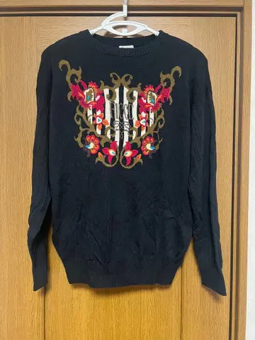 새상품급 ficce 돈 코니시 꽃무늬 자수 니트 스웨터 구제 의류 빈티지