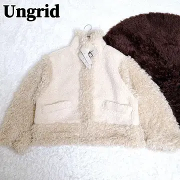 완판템 Ungrid 언그리드 보아콤비 무스탕 블루종 자켓