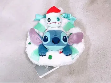 릴로 & 스티치 스크램프 산타클로스의 크리스마스 리스 봉제 인형