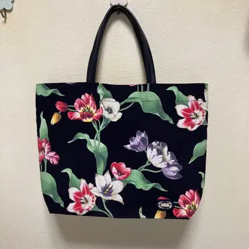 FEILER 꽃무늬 토트백 네이비