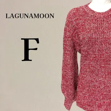 [새상품급] 라그나문 LAGUNAMOON 키 니트 스웨터 F 빨흰