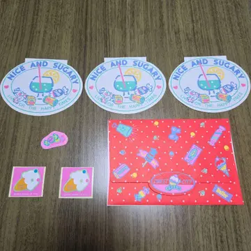 쇼와 레트로 산리오 프레쉬 펀치 봉투 메모 씰