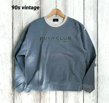 DUVA CLUB 맨투맨 페이드 더스티 컬러 크롭 XL