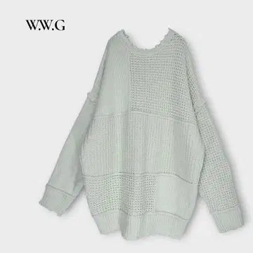 후즈후 갤러리 믹스 편직 데미지 멀티웨이 니트 F