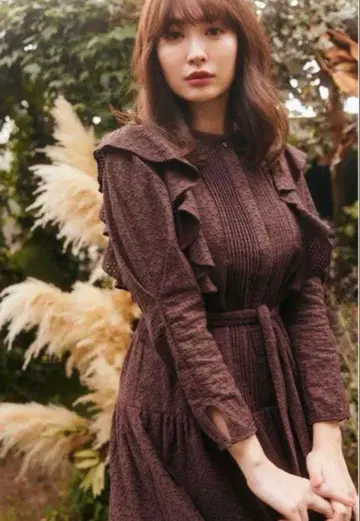 herlipto Two-Tone Ruffled Lace Dress