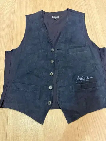 ANEWS CALL HOMME Aneus 다크 그레이 스웨이드 베스트