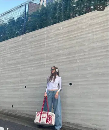 세이라 착용 wonem 휴즈 와이드 레그 진