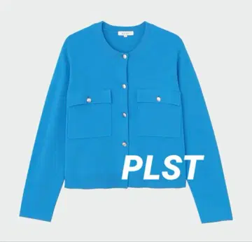 [ 새상품급 ] 플라스테 메탈 버튼 크루넥 가디건