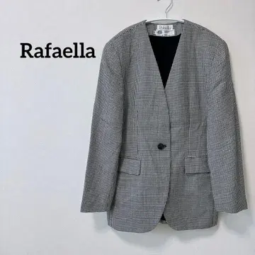 Rafaella 노카라 체크 자켓