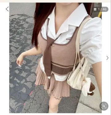 [ one after another ] 니트 미니 셋업