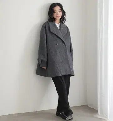 오샤레 워커 샤기 미들 코트