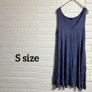 해외 구제 의류 [ S ] 다크 퍼플 V넥 슬리브리스 튜닉