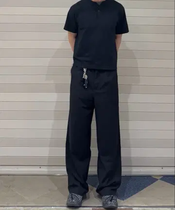 블랙 와이드 슬랙스