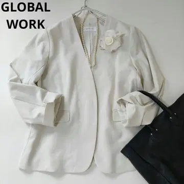 새상품급 GLOBAL WORK 우츠쿠시루엣 노카라 자켓 XL