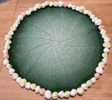 꽃다발 담요 손뜨개질