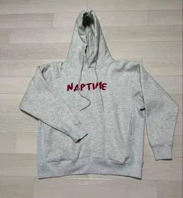 Naptime 그레이 후드티 후드 부착