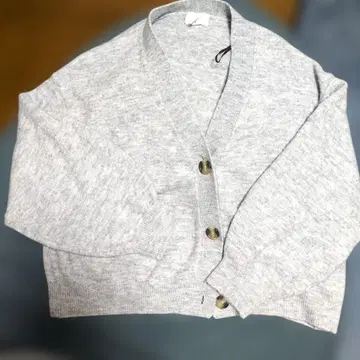 H&M 그레이 니트 가디건 V넥 긴팔