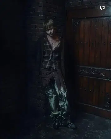 blank 25aw 롱 데님 화이트 블랙