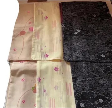 [ 미사용품 포함 ] 기모노 묶음 판매 코몬 워셔블 기모노 3종 세트