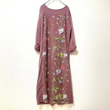 파하리토 PAJARITO 원피스 롱 원피스 자수 리본 M