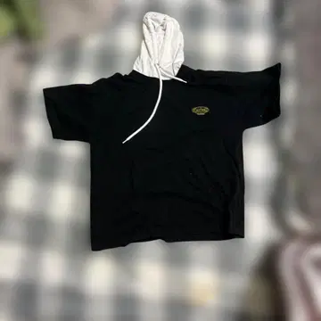 dunkcat 후드 부착 T셔츠 블랙