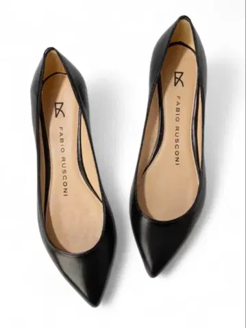 파비오 루스코니 포인트 펌프스 (블랙) 천연 가죽 23.5
