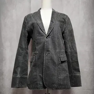 다케오 키쿠치 블랙 데님 테일러드 자켓