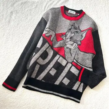 빈티지 그린 클럽 톰과 제리 니트 스웨터 상의 4