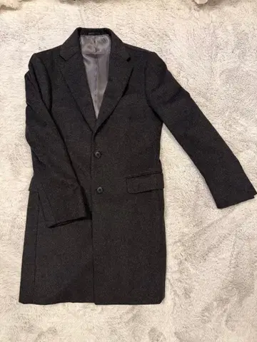 tommorowland 다크 그레이 싱글 브레스 체스터 코트