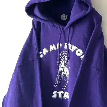길단 말 캠핑 PRYOR 맨투맨 후드티 XL 퍼플 보라색 구제 의류