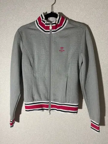 캘러웨이 자켓 블루종 그레이 x 핑크 올 패턴 직조 원단 S 골프웨어