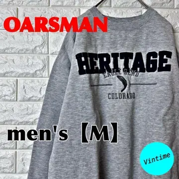 AA80 [ OARSMAN ] 자수 맨투맨 [ 남성용 M ] 그레이