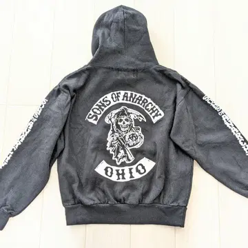 [ 구제 의류 ] JON LAUREN 후드티 해골 빈티지