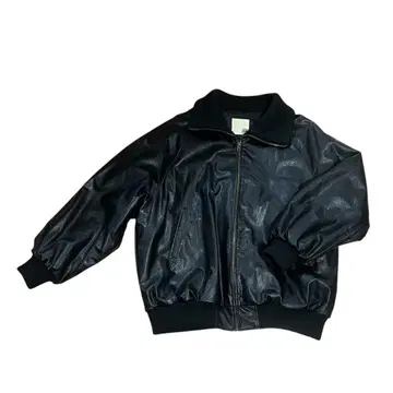 [ java ] 클래식 엘프 아우터 리브 터틀 인조 가죽 자켓