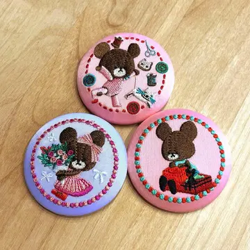 재키 자수 배지 3개 세트