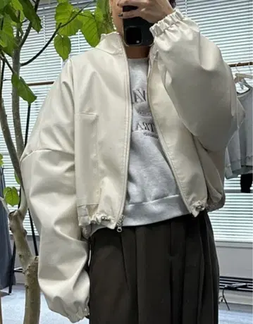 새상품 agawd 아가우드 에코 가죽 자켓