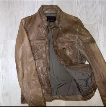 NORTH BEACH 브라운 가죽 자켓 M