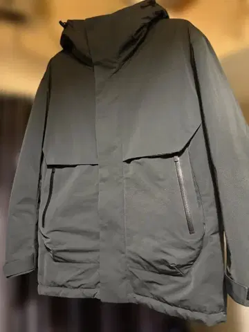 유니클로 +J 하이브리드 다운 오버사이즈 파카 DARK GREEN